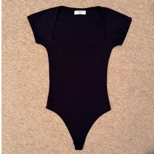 Aritzia Contour Straight Neck Bodysuit - Black